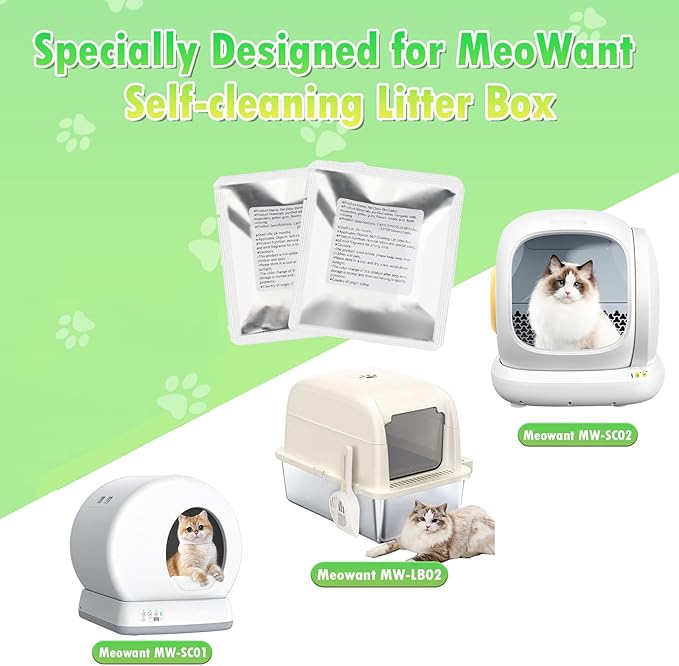 Pet Odor Eliminator for Meowant Self Cleaning Cat Litter Box, Cat Toilet Odor Control Deodorant Gel, Automatic Cat Litter Box Deodorizer (3 Pack, Floral Scent)