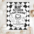 PHHUY RIP to Her Last Name Bachelorette Tapestry - Spooky Gothic Halloween Wall Hanging Décor for Pre-Wedding Party, Dark Aesthetic Accent Banner for Bridal Shower Nighttime Bridal Bash Celebration