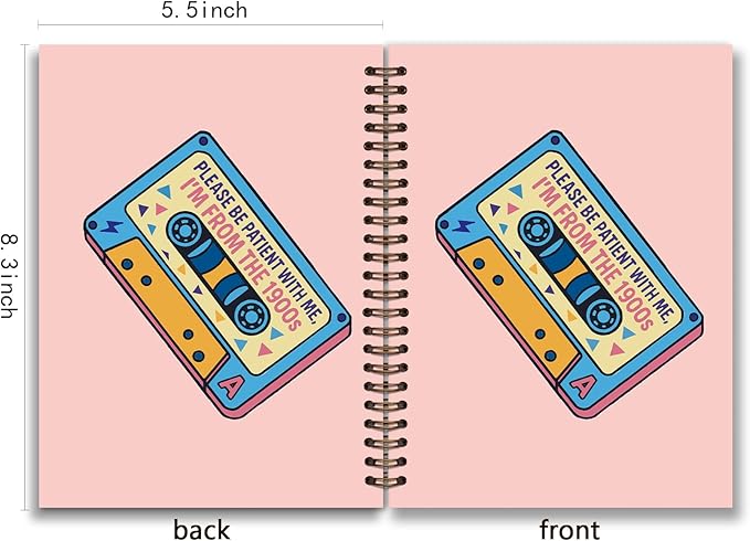 KDHTY Funny Cute Spiral Notebook Journal for Women,Coworker Gift for Coworker Employee Colleague Boss Friends,Please Be Patient With Me 1900s,Sarcastic Gift for Women Men,5.5 x 8.3