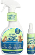 Enzyme Cleaner for Dog & Cat Urine, Pet Urine Odor Eliminator, Enzymatic Carpet Stain Remover for Home, Pet Odor Eliminator Cleaning Spray Kit, 32 Fl Oz + 4 Fl Oz