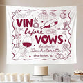 PHHUY Vino Before Vows Bridal Shower Tapestry Wine Themed Wall Hanging for Bachelorette Party Romantic Vineyard Decor Pre Wedding Celebration Backdrop Elegant Wine Night Banner for Bride to Be