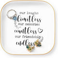 PUDDING CABIN Friendship Gifts for Women Friends Ring Dish Our laughs limitless, memories countless, friendship endless! - Mothers Day Gifts for Friends Female, Birthday Gifts For Women