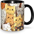 Cat Coffee Mug Funny Ceramic Tea Cup Novelty Presents for Women Men Home and Office Birthday Microwave Dishwasher Safe 11oz