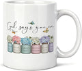Hydrangeas Flower Christian Mug 11 oz, Christian Gifts for Women, Religious Gifts Coffee Cups Ceramic, Inspirational Bible Verse Ceramic Mug for Coffee Tea Hot Cocoa Home Office Work