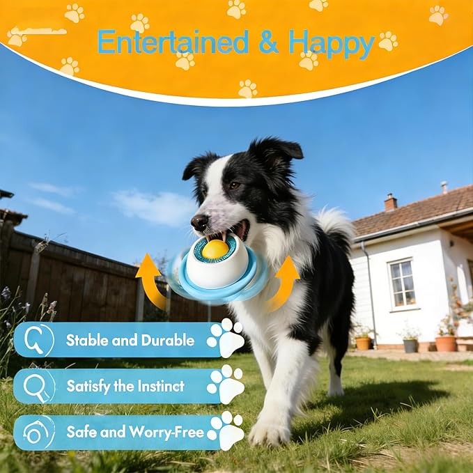 Dog Lick Bowl, Dog Cat Enrichment Toys - Interactive Slow Feeder & Anxiety Relief Treat Dispenser with Non-Slip Base for Puppy Kitten Mental Stimulation. (Blue-Dog)