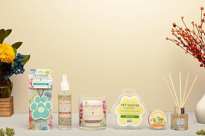 One Fur All Pet House Spring and Summer Wax Melts for Pet Odor, Natural, Plant Based Soy Wax Melts, Long Lasting Fragrance for Fresh Smelling Homes, Ruby Red Grapefruit