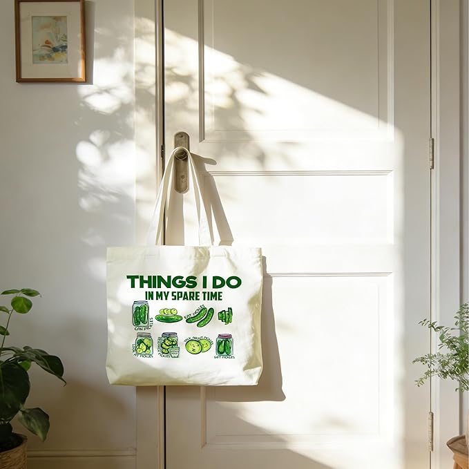 Tote Bag For Women Man, Reusable Work Shopping Grocery Shoulder Bags