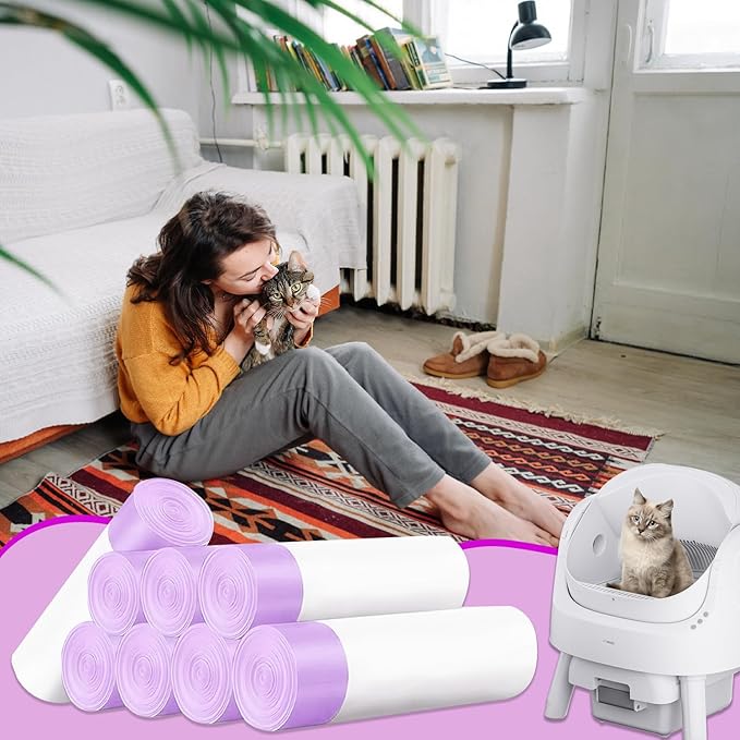 150 Count Cat Litter Bags,25 x16 Inch Automatic Litter Box Liner, Compatible with Litter Box Robot 3 & 4