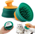 Cat Hair Brush,Cat Brush for Shedding Self Cleaning Shedding Brushes,Massage Brushes Deshedding and Hair Removal for Long and Short Haired Pets Cats(Green+Yellow,Size:8cm*9.5cm*9.5cm)
