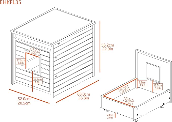 New Age Pet ECOFLEX Freedom Litter Loo Moisture‑Resistant Enclosure & End‑Table, Non‑Toxic, Pull Out Drawer, Indoor Cat Furniture, Espresso Black