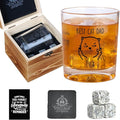 Ithmahco Cat Dad Gifts for Men, Cat Lover Gifts for Men, Funny Whiskey Set for Cats Lovers Man Christmas Birthday, Christmas Cats Themed Whiskey Gift for Man