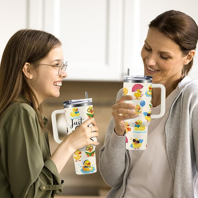 Duck Gifts For Women, Just a Girl Who Loves Duck Gifts Tumbler 40oz, Rubber Ducks Birthday Christmas Gift For Ducks Lover