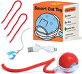 Interactive Cat Toys for Indoor Cats with Feather, Rechargeable Automatic Cat Toy Keeps Your Cat Active & Engaged, Durable & Safe Speedy Tail 2.0 Cat Toy (Red)