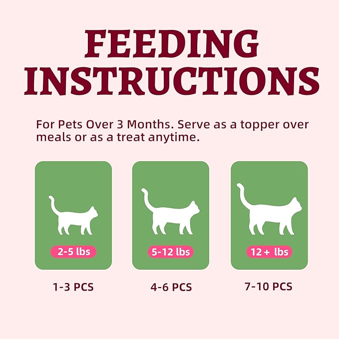 Just Try 3.52 oz Freeze Dried Cat Treats for Indoor Cats High Protein Training Treats Food Topper, Cat Grass Treats Hairball Control & Cranberry for Urinary Tract Health
