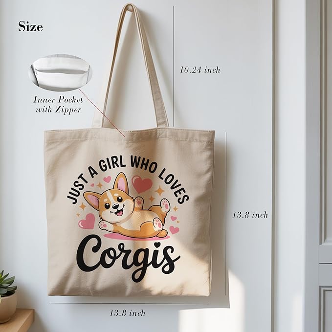 Pets Lover Gifts Tote Bag for Women, Dogs Cats Bee Aesthetic Canvas Bag with Inner Pocket