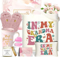 Grandma Birthday Gifts, Mothers Day Gifts for Grandma from Granddaughter Grandson, Uniuqe Christmas Easter Basket with Tote Bag Makeup Bag