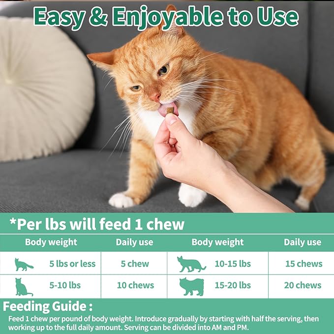 Cat Probiotics Treats for Digestive & Gut Support - 500 Crunchy & Creamy Cat Snacks - Cat Gut Health, Constipation Relief, Healthy Stool, Natural Supplement for Cats, Chicken Flavor (90-Day Supply)