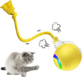 2026 Newly Upgraded Version 3.0 Cat Toys, Cool Intelligent Interactive Cat Ball for Indoor Bored Cats, Automatic Rolling Ball 3.0 Puzzle Toy, Electronic Rolling Pet Chase (Yellow-1 pcs)