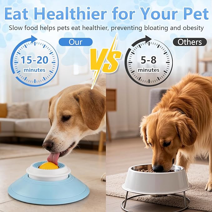 Dog Licking Toy, Dog Licking Bowl, Dog Liquid Lick Ball Bowl, Slow Feeder Licking Bowl for Dogs for Liquid & Soft Food, Easy to Clean, for All Dogs/Cats