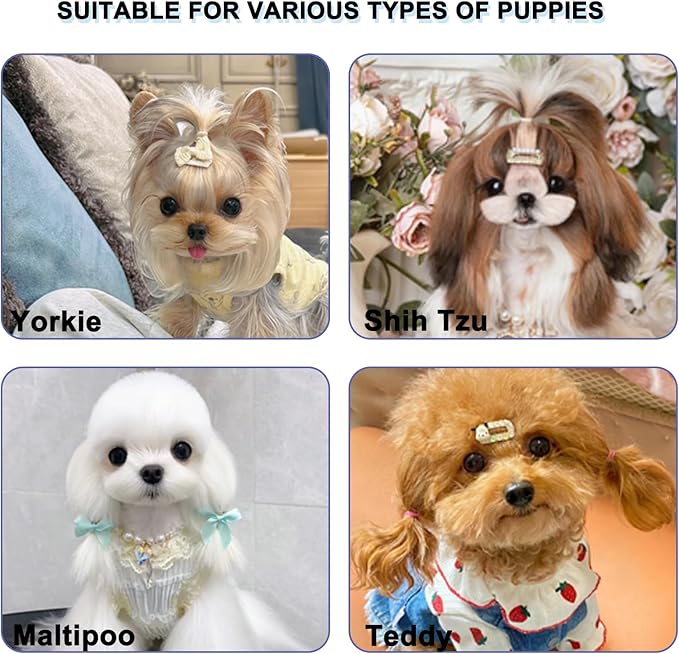 Cat-Ear Design Puppy Brush, Gentle Soft-Bristle Small Dogs Plastic Detangling Grooming Tool, Fit for Yorkie Shih Tzu Maltese Maltipoo (Light Pink)