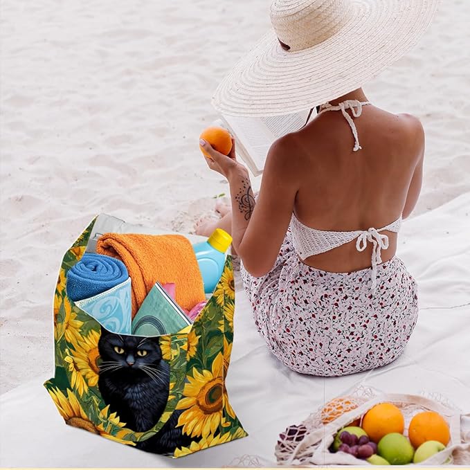Hanamiya Na Tote Bag with Zipper Pockets, Tote Bag Reusable Shopping Grocery Bags Birthday Gifts for Women, Weekender Bags