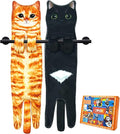 PAT JUUMG Funny Cat Hand Towels for Bathroom Kitchen Decor Cat Towel, Cute Decorative Hanging Face Towels, Super Absorbent Soft, Housewarming Gift, Cat Lovers Gifts for Women (2 Pack-Towel-02)