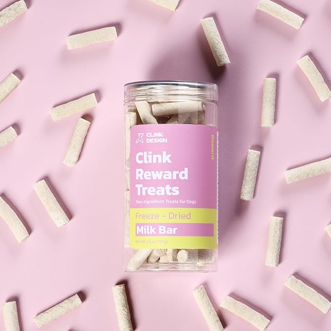 Clink Design Dog Training Treats, Training Treats for Dogs and Cats, Freeze Dried Goat Milk Snacks, 60% Goat Milk & 40% Chicken, 2.5oz