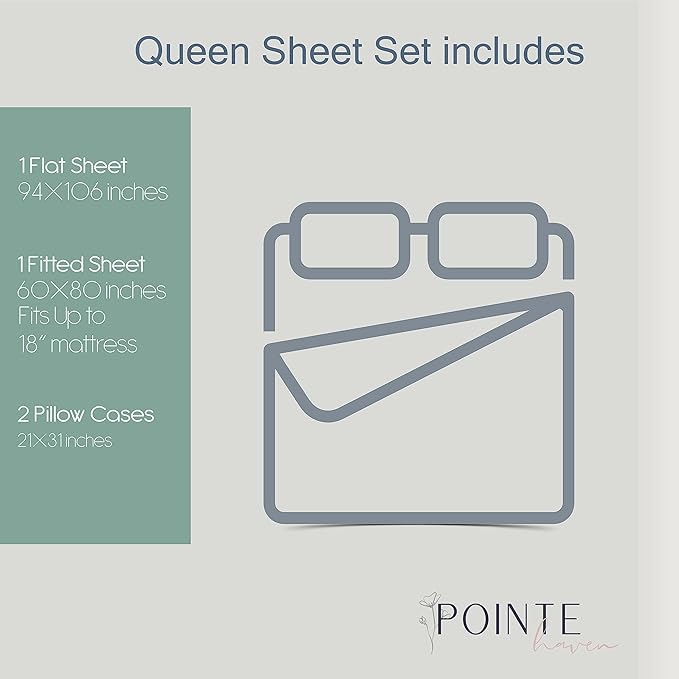 Pointehaven 180 GSM Velvet Feel Luxury 100% Cotton Printed Flannel Sheet Set, Queen, Bunnies - Warm & Cozy - Pre-Shrunk -Deep Pockets - Elastic All Around-Comfy Double Brushed -