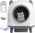 Grepatio Automatic Cat Litter Box for Multiple Cat, Self Cleaning Cat Litter Box with APP Control, Safe Anti-Pinch, Weight Monitoring, Smart Litter Box Include Scent Cartridge, 2-Roll Garbage Bags