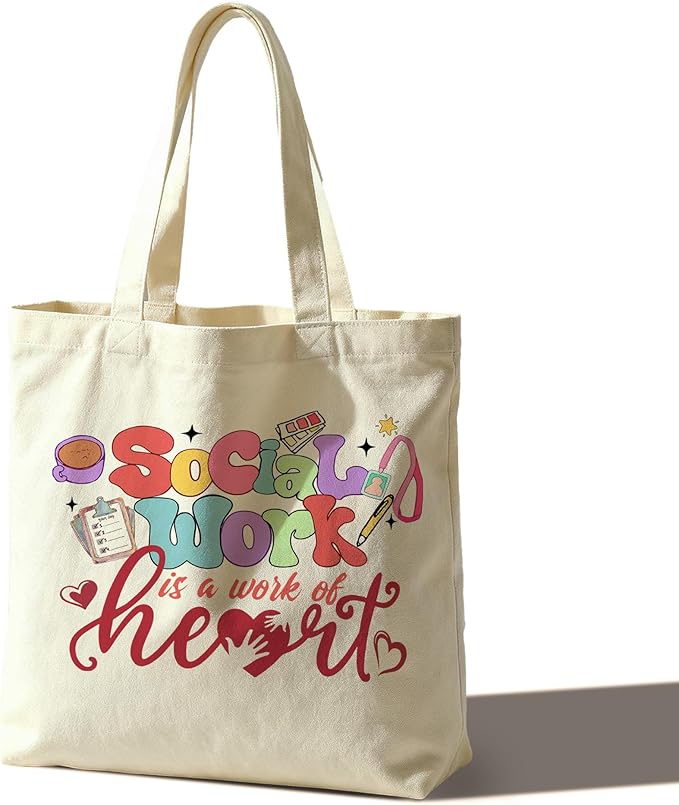 Tote Bag For Women Man, Reusable Work Shopping Grocery Shoulder Bags