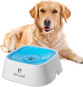 Dog Water Bowl no Spill, 35oz Slow Water Bowl for Dogs, BPA-Free, Anti-Splash & No-Slip Design, 1L Vehicle Carried Travel Spill Proof Pet Bowls, for Small Medium Cats and Pets. (Blue, 1L)