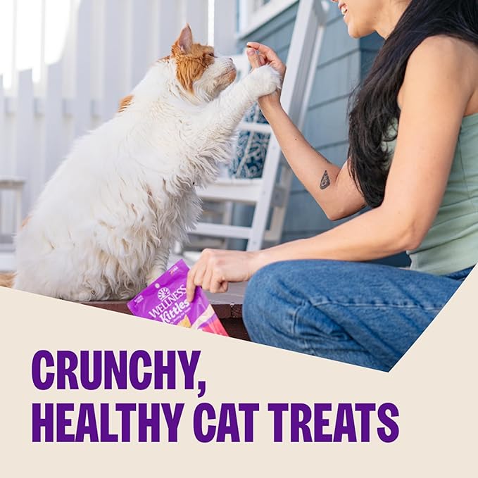 Wellness Kittles Crunchy Natural Grain Free Cat Treats, Tuna & Cranberries Recipe, All Life Stages, 6-Ounce Bag