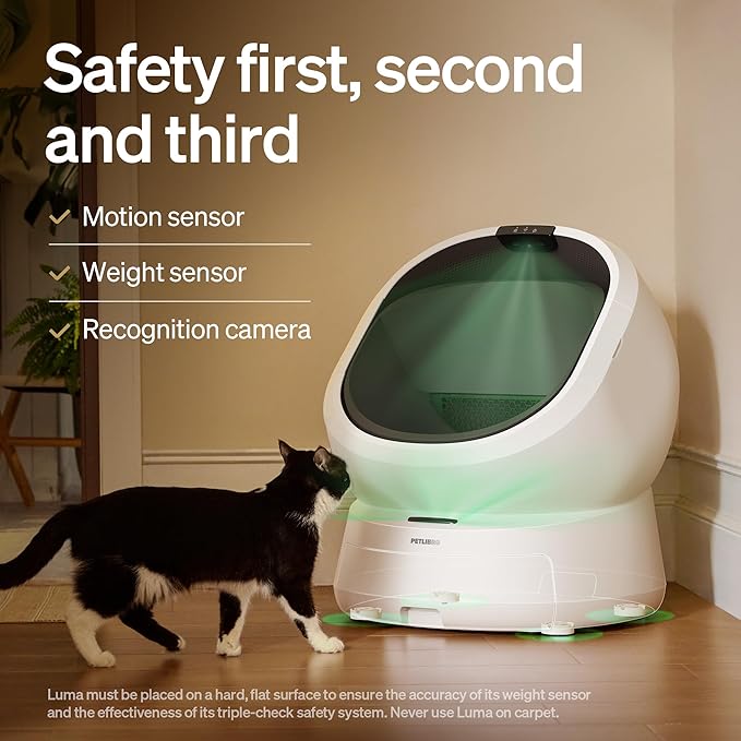 Bundle of PETLIBRO Upgrade Luma Automatic Cat Litter Box + AI Dog Camera Pet Camera, AI Camera Waste Analysis, Triple Safety Protection Self Cleaning Litter Box, Odor Control in-App Usage Tracking