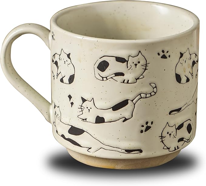 fall mug coffee mugs novelty ceramic espresso japanese tea cups latte teacup stoneware microwave safe vintage taza de cafe bonitas espresso cup with handle aesthetic floral (cat)