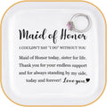 PUDDING CABIN Bridesmaid Gifts Ring Dish - Maid of Honor Today, Sister for Life - Wedding Bridal Shower Bachelorette Gifts for Bridesmaid, Maid of Honor Proposal from Bride