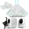 Glittme Heavy Duty Cat Litter Box Liners 26"x16" - Drawstring Litter Bags for Automatic Self-Cleaning Litter Boxes -Thick & Tear Resistant Refills for Small Trays (30 Counts)