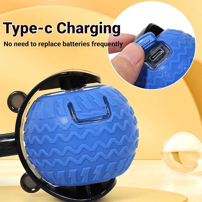 The Smart Wave Chase Ball, 2026 New Revolutionary Smart Chase Ball 3.0, Automatic Moving Kitten Rolling Balls with Tail, Interactive Pet Toys for Bored Indoor Cats (Blue)