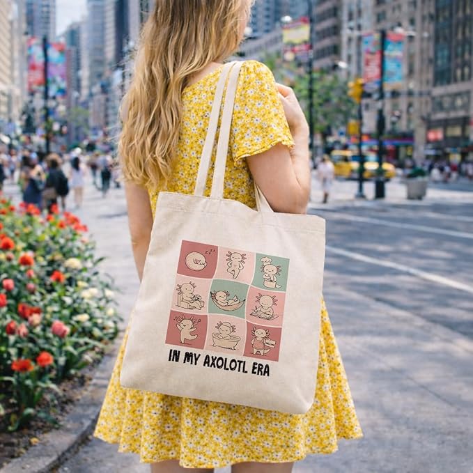 Cute Animal Tote Bag, Animal Lover Gift, Canvas Tote Bag for Women, Reusable Shopping Bags for Casual Shopping Work