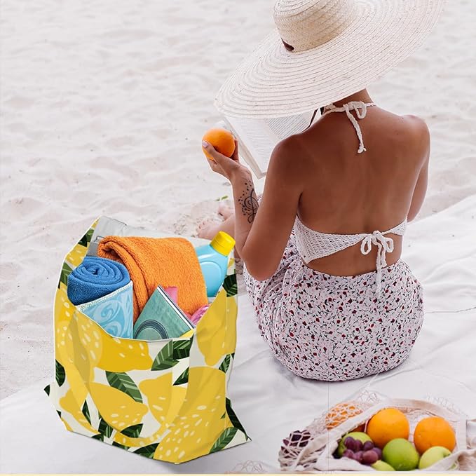 Hanamiya Na Tote Bag with Zipper Pockets, Tote Bag Reusable Shopping Grocery Bags Birthday Gifts for Women, Weekender Bags