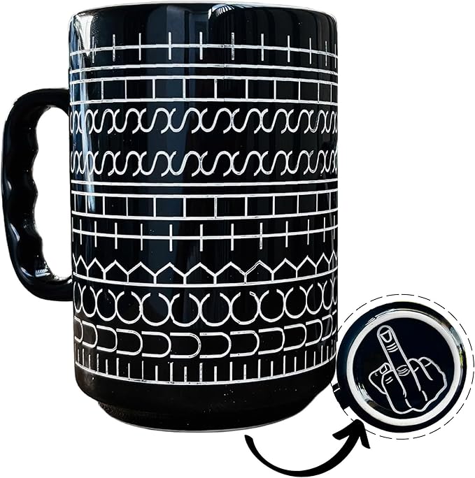DongNaiWin 17oz Funny Coffee Mug with Hidden Finger Bottom, Sarcastic Humor Mug, Funny Quote Novelty Gag Gift for Friend Coworker Men Women, Large Ceramic Funny Mug