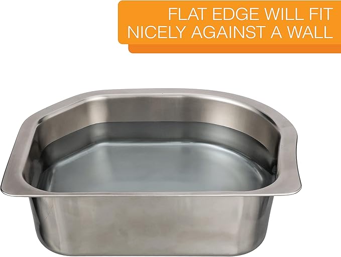 Neater Pets Stainless Steel Water Bowl for Cats or Dogs - Fits Inside of Neater Slow Feeder Double Diner, 8.5 Cups