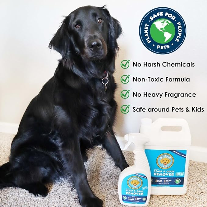 Pro Strength Carpet Odor & Stain Remover Works Like Magic in a Bottle on Tough Urine Feces Vomit and Even red Wine Too! 24 fl.oz