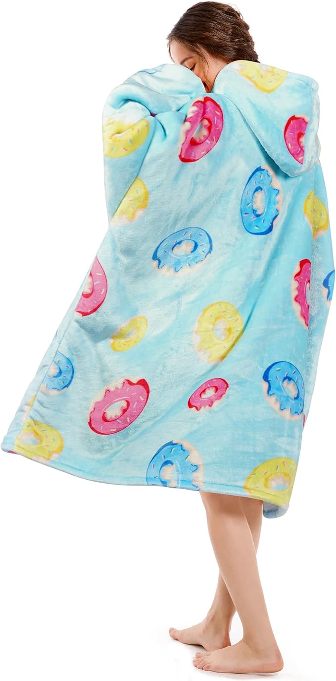 Narecte Cozy Oversized Blanket Hoodie Wearable Blanket Adults Soft Hooded Blanket Hoodie Birthday Gifts for Women Christmas