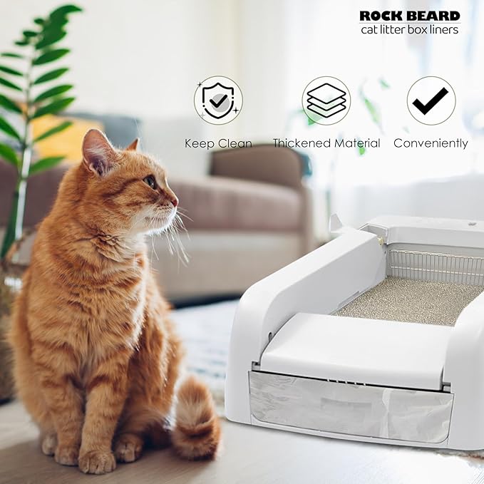30 Count Cat Litter Box Bags Liners Compatible with Petsafe Self-Cleaning Cat Litter Box,Easy Clean & Replaceable Waste Bag