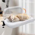 IPOW Heavy Duty Steel Frame Supports up to 50lbs Cat Desk Bed & Perch Space-Saving 90°Foldable with Soft Ultra-Plush Faux Fur for Small Medium Large Cats