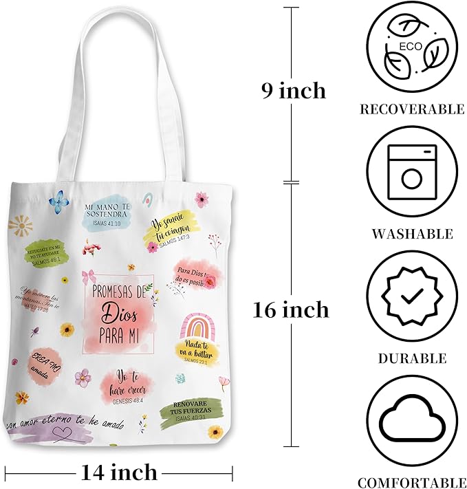 Grace Yonks Cute Canvas Tote Bag – Aesthetic Large Reusable Bag
