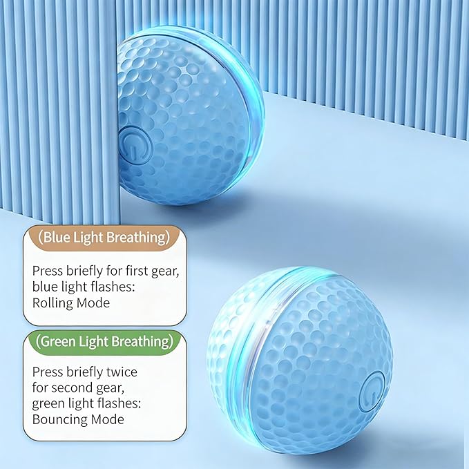 PANGBOER Lightup Cats Toy Ball with Automatic Rolling and Chewproof Design Teaser for Pet Dog Cats Indoor Entertainment Automatic Rolling Ball Pet