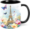 Paris Eiffel Tower Coffee Mug 11oz Ceramic Tea Cup With Handle Funny Porcelain Mugs for Women Dishwasher Microwave Safe