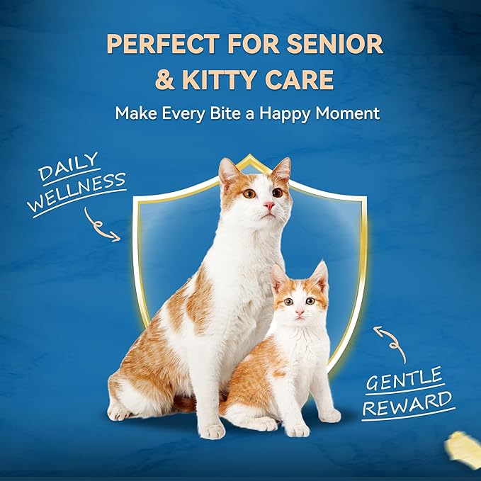 Soft Cat Treats, Chicken & Pollock Ultra-Thin Slices for Kitten & Senior, Easy to Chew & Sensitive Teeth Friendly, Grain-Free & Gentle on Digestion Cat Snacks, 3.2 oz
