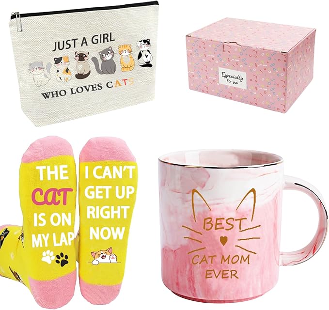 Cat Lover Gifts For Women, Gift for Cats Mom, Birthday Gifts for Women, for Mother's Day, Birthday